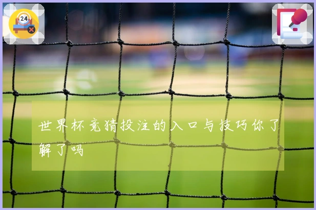 世界杯竞猜投注的入口与技巧你了解了吗